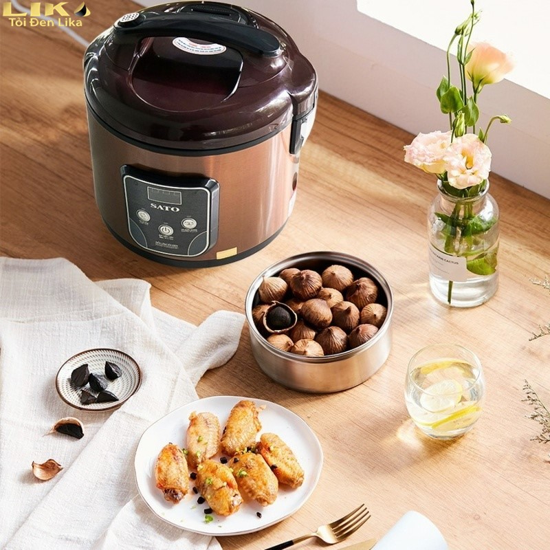 Cách ủ tỏi đen chi tiết tại nhà siêu đơn giản 3 Nhớ sấy khô trước khi dùng nhé vì ủ bằng nồi cơm điện dễ làm tỏi đen bị ướt